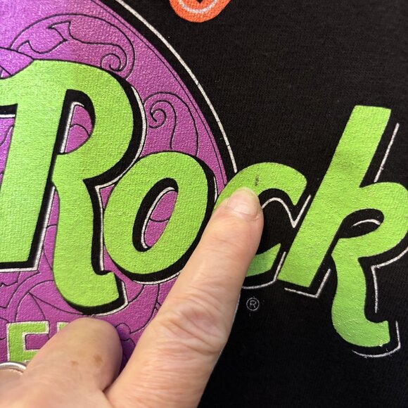 Vintage Hard Rock Cafe New Orleans Mardi Gras Black T-Shirt L Hanes Beefy-T 100% - Picture 8 of 9